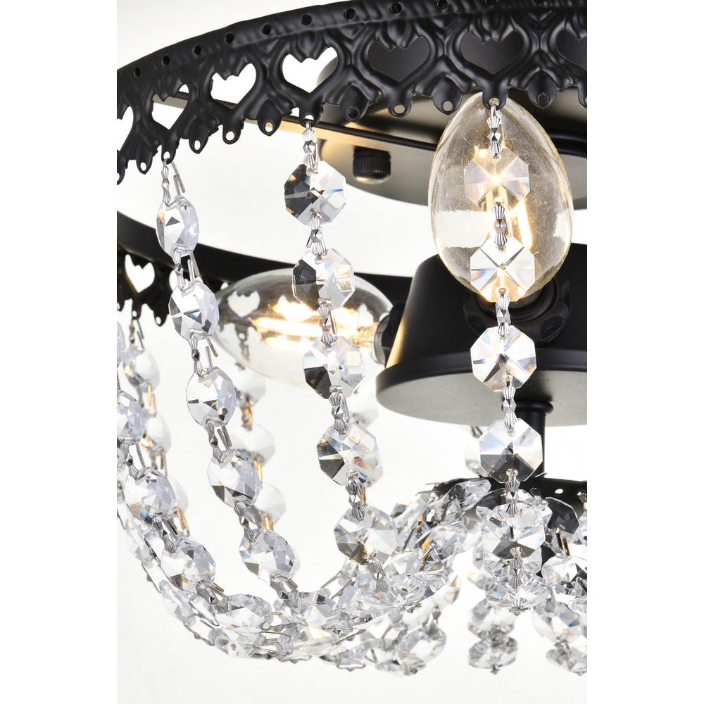 Kylie 10 inch flush mount in black. Picture 4