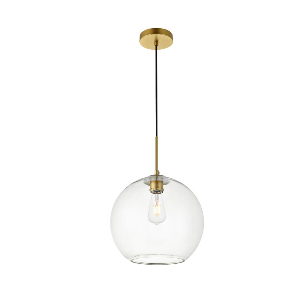 Baxter 1 Light Brass Pendant With Clear Glass. Picture 2