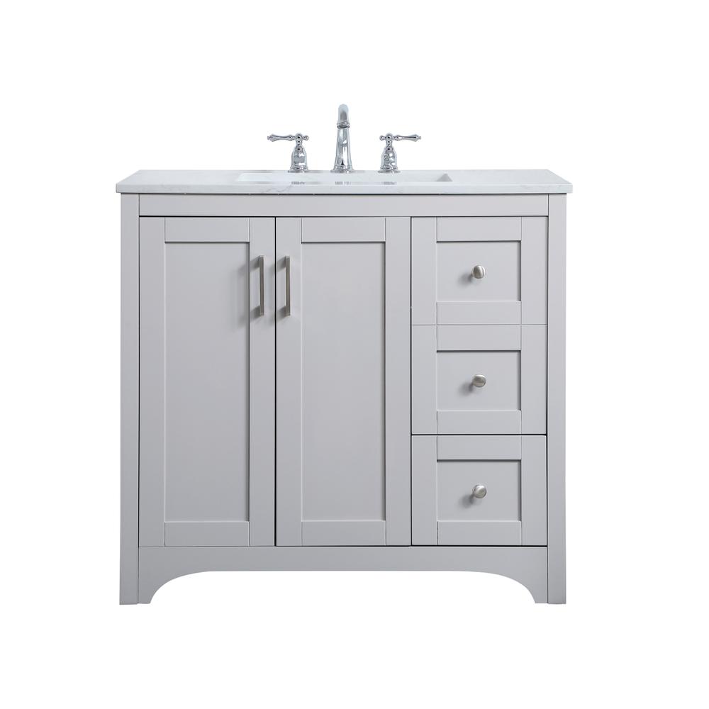 36 inch Single Bathroom Vanity in Grey. Picture 1