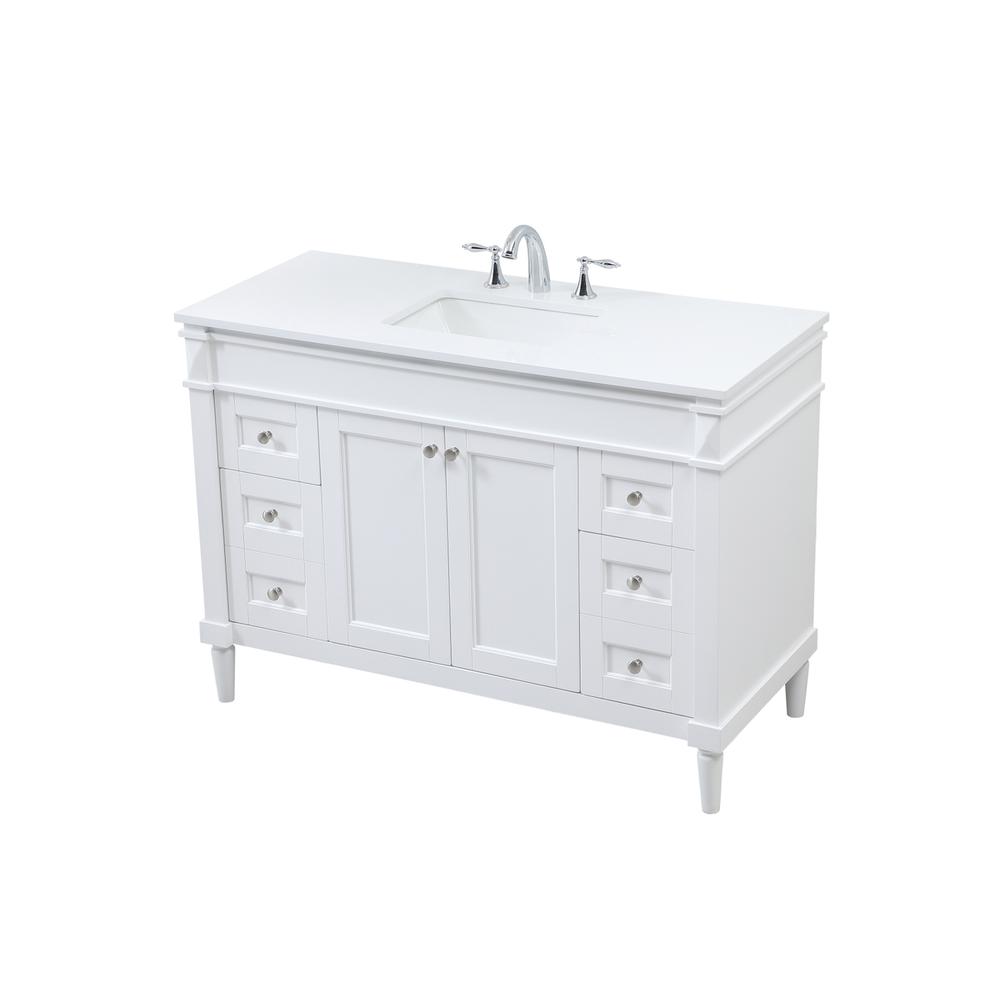 48 inch Single bathroom vanity in white. Picture 8
