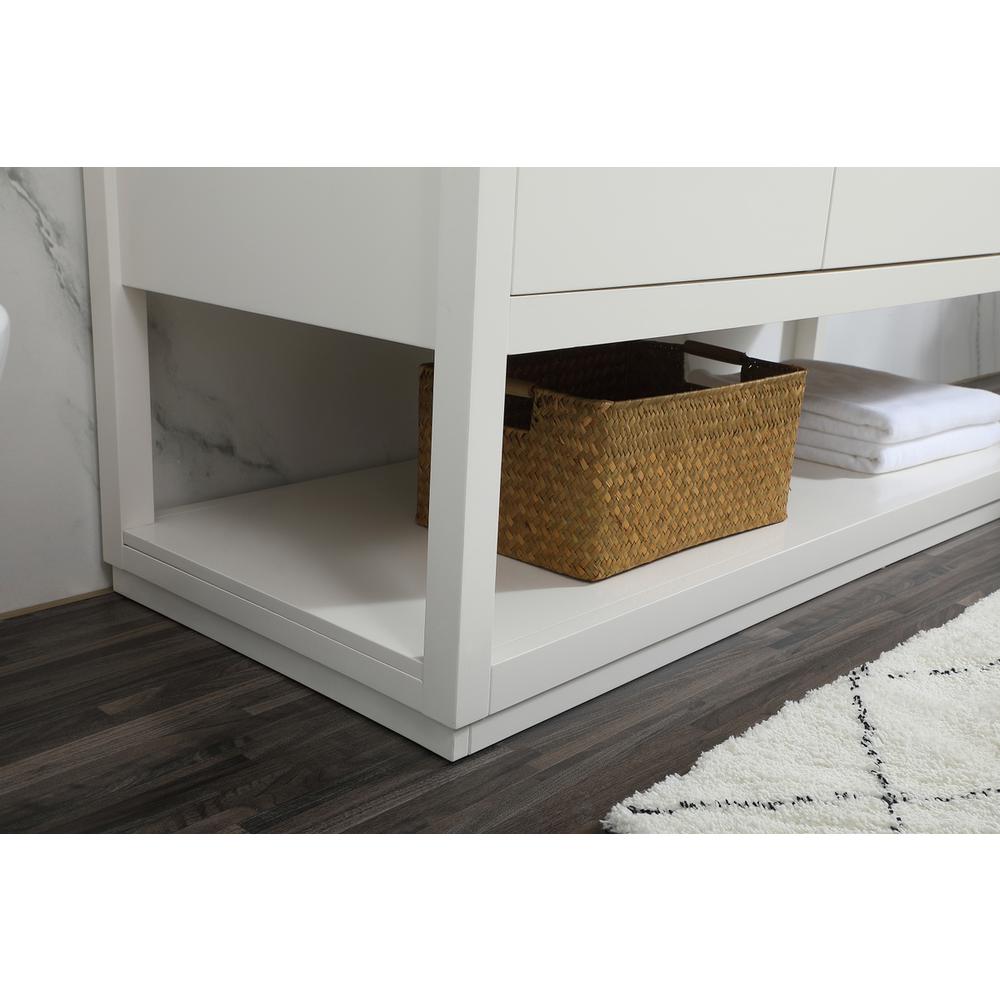 60 inch Single bathroom vanity in white. Picture 6