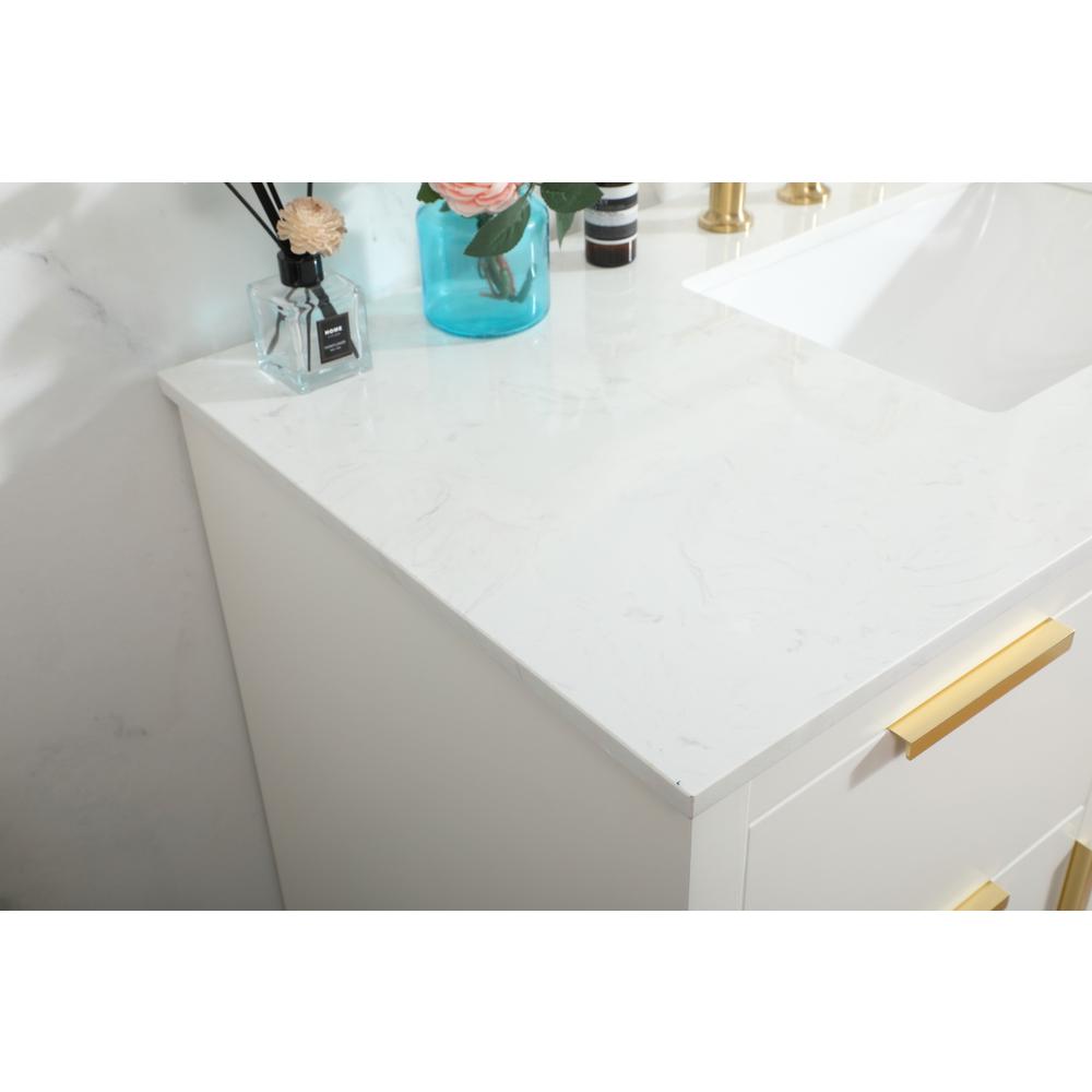 48 inch Single bathroom vanity in white. Picture 5