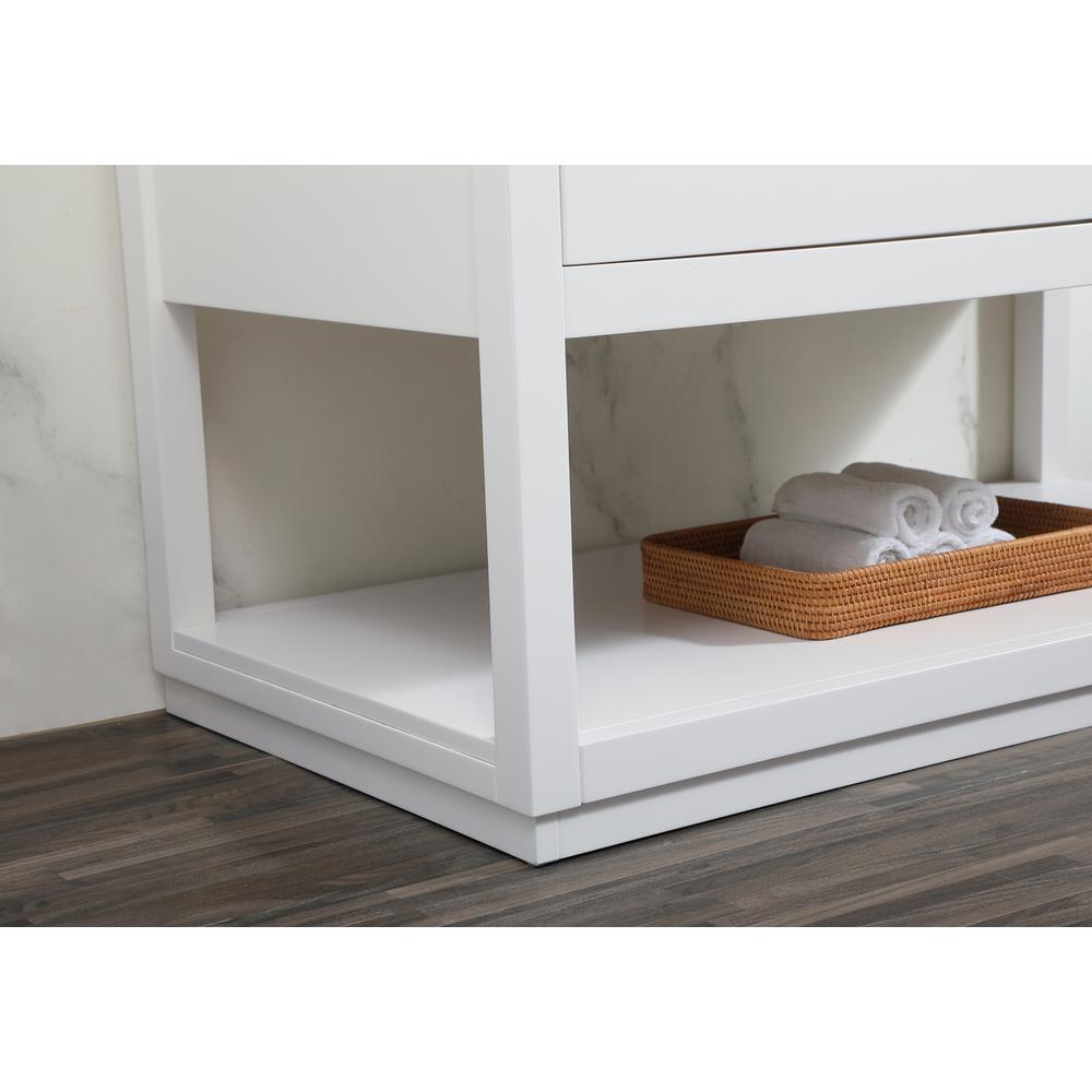 42 inch Single bathroom vanity in white with backsplash. Picture 6