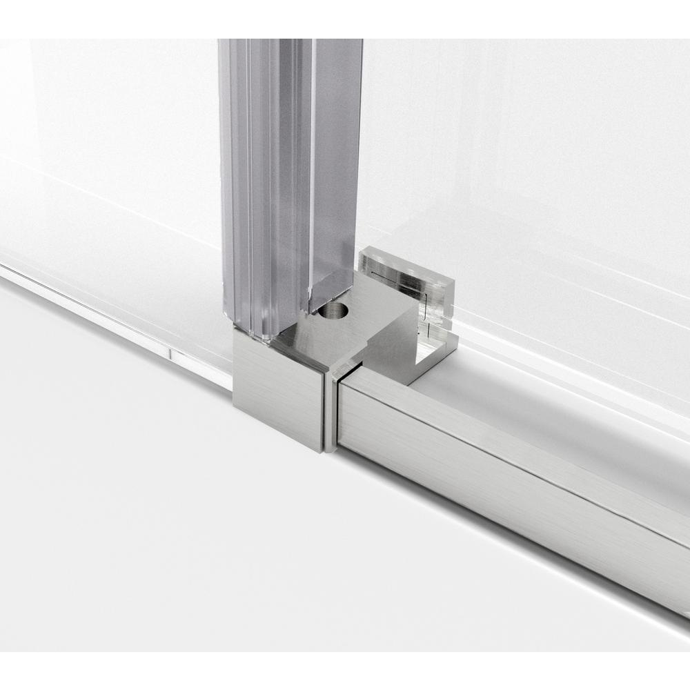 Frameless tub door 60 x 60 Brushed Nickel. Picture 9