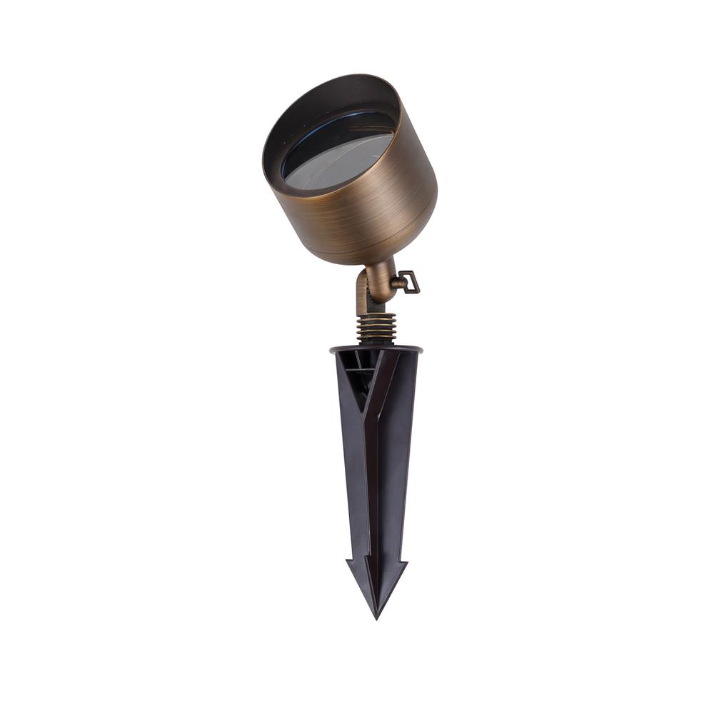 Cast brass wide spot light. Picture 2
