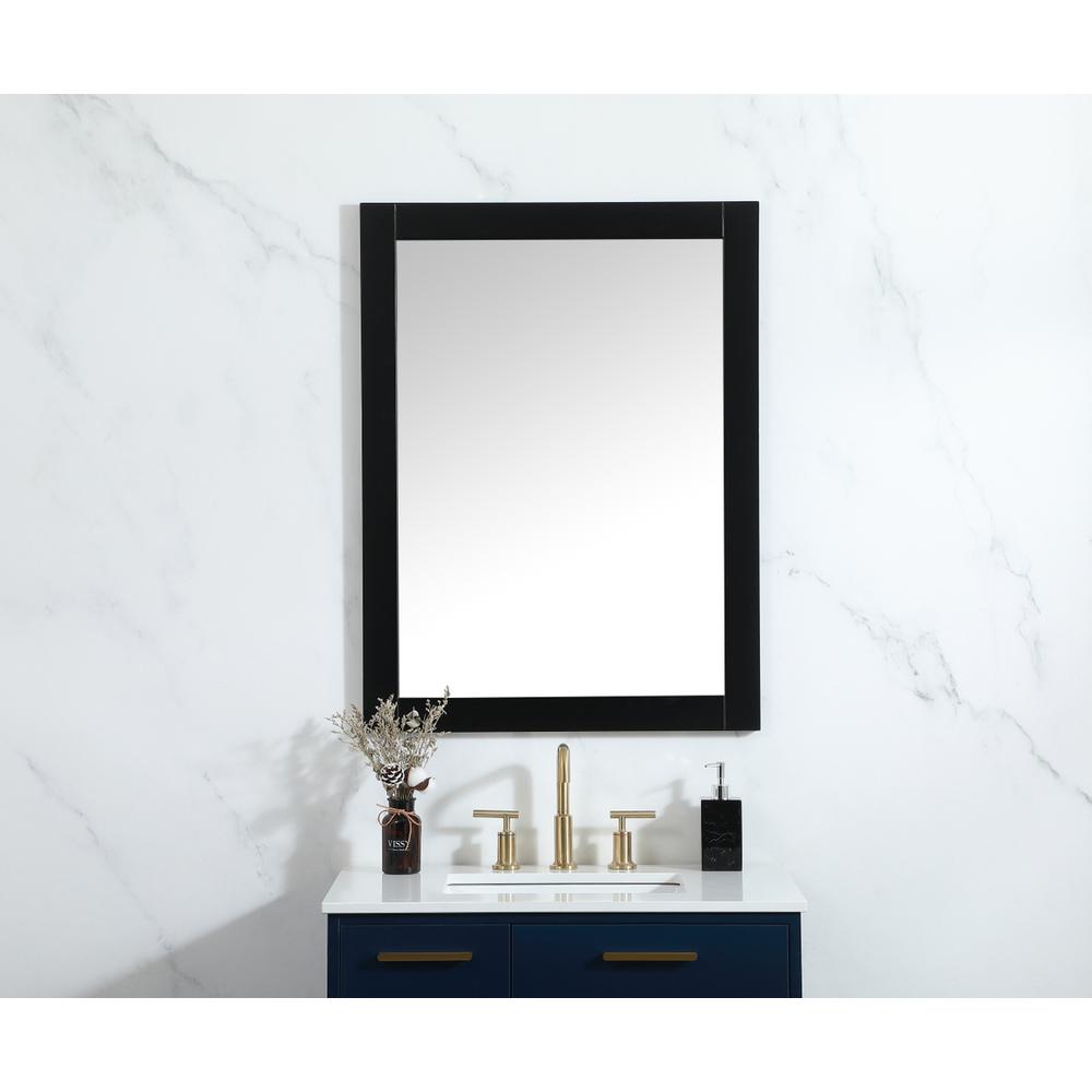Aqua vanity mirror 27x36 inch in black. Picture 9