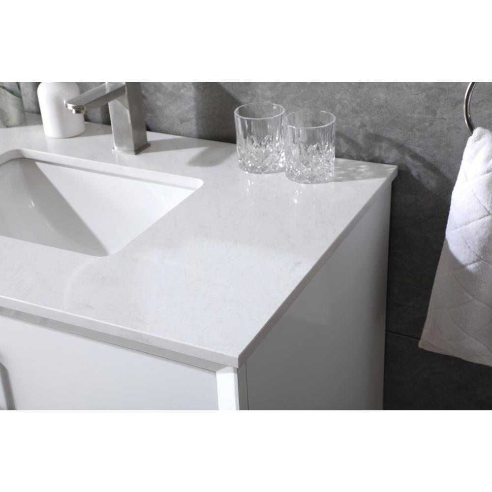 36 Inch SIngle Bathroom Vanity In White. Picture 5