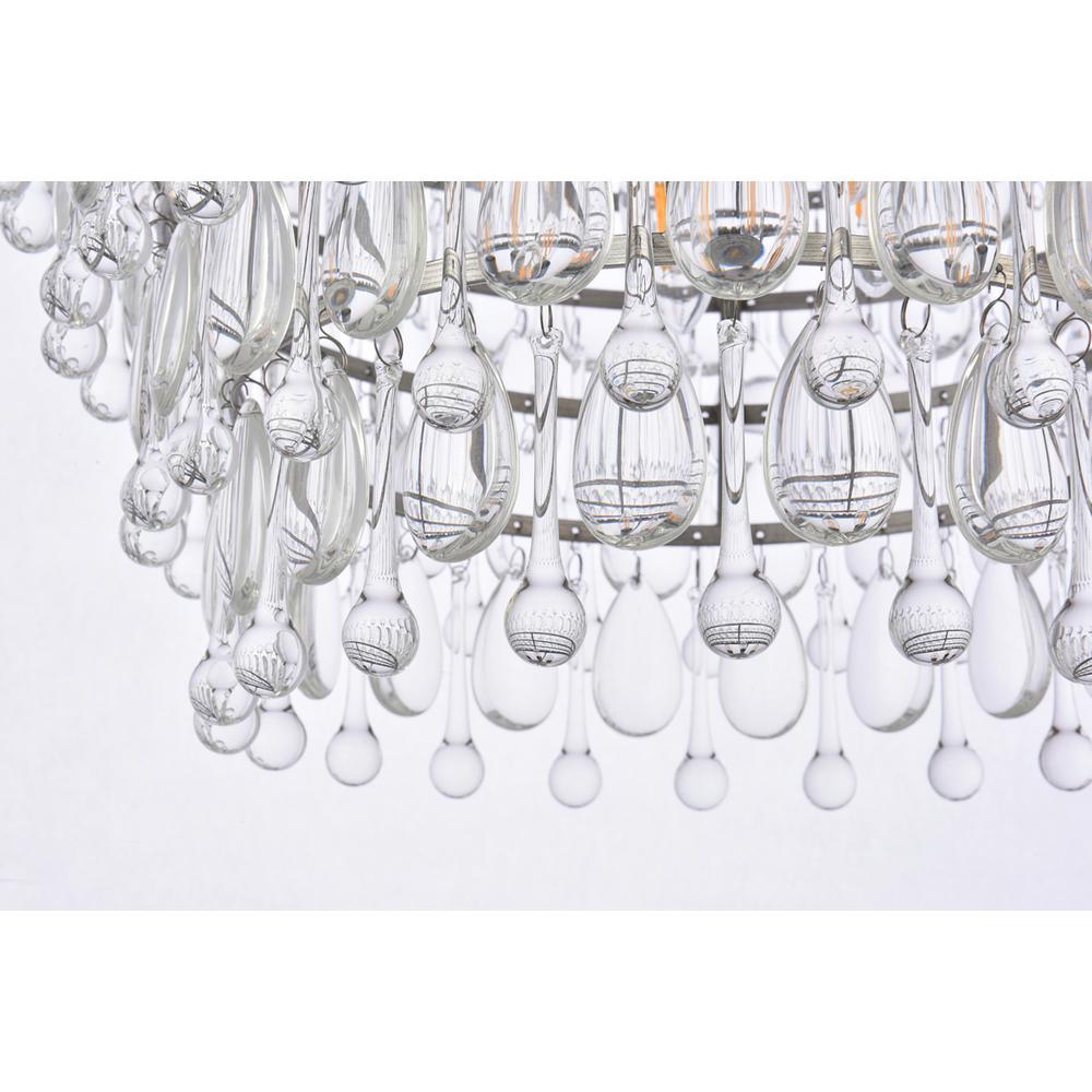 Nordic 5 light antique silver Pendant Clear Royal Cut Crystal. Picture 3
