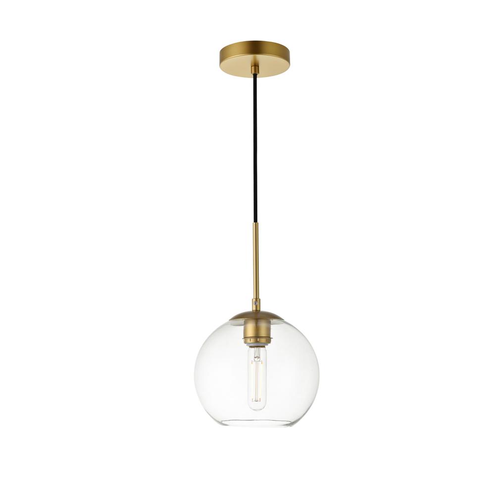 Baxter 1 Light Brass Pendant With Clear Glass. Picture 1