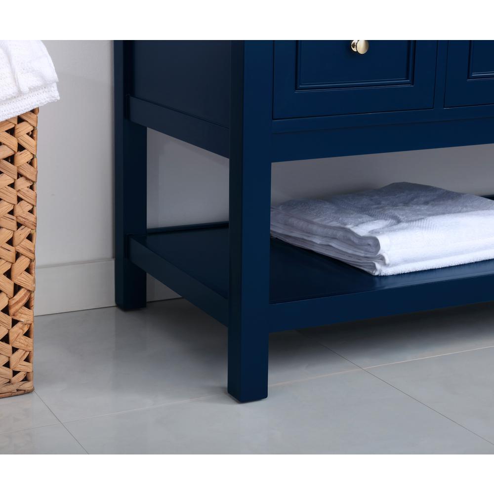 48 inch Single bathroom vanity in Blue. Picture 6