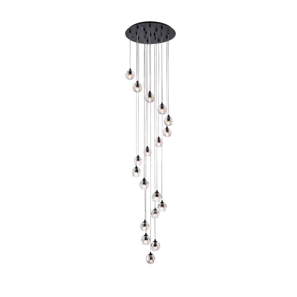 Eren 18 lights Black pendant. Picture 1