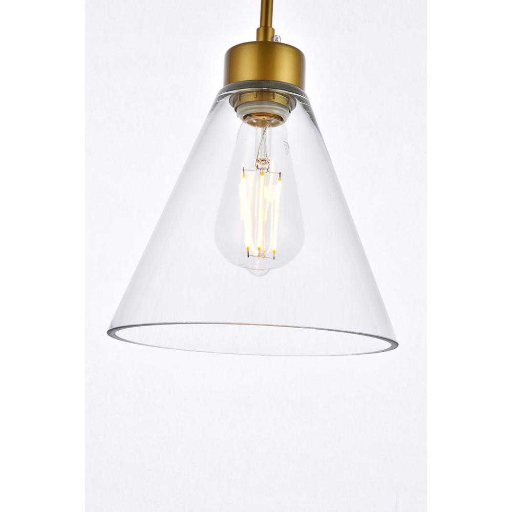 Mera 1 light brass pendant. Picture 5