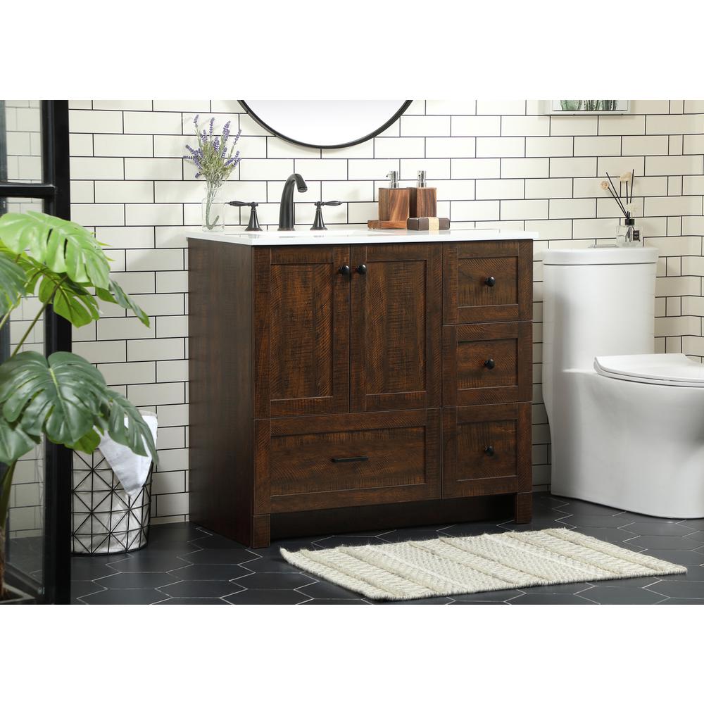 36 inch Single bathroom vanity in expresso. Picture 2