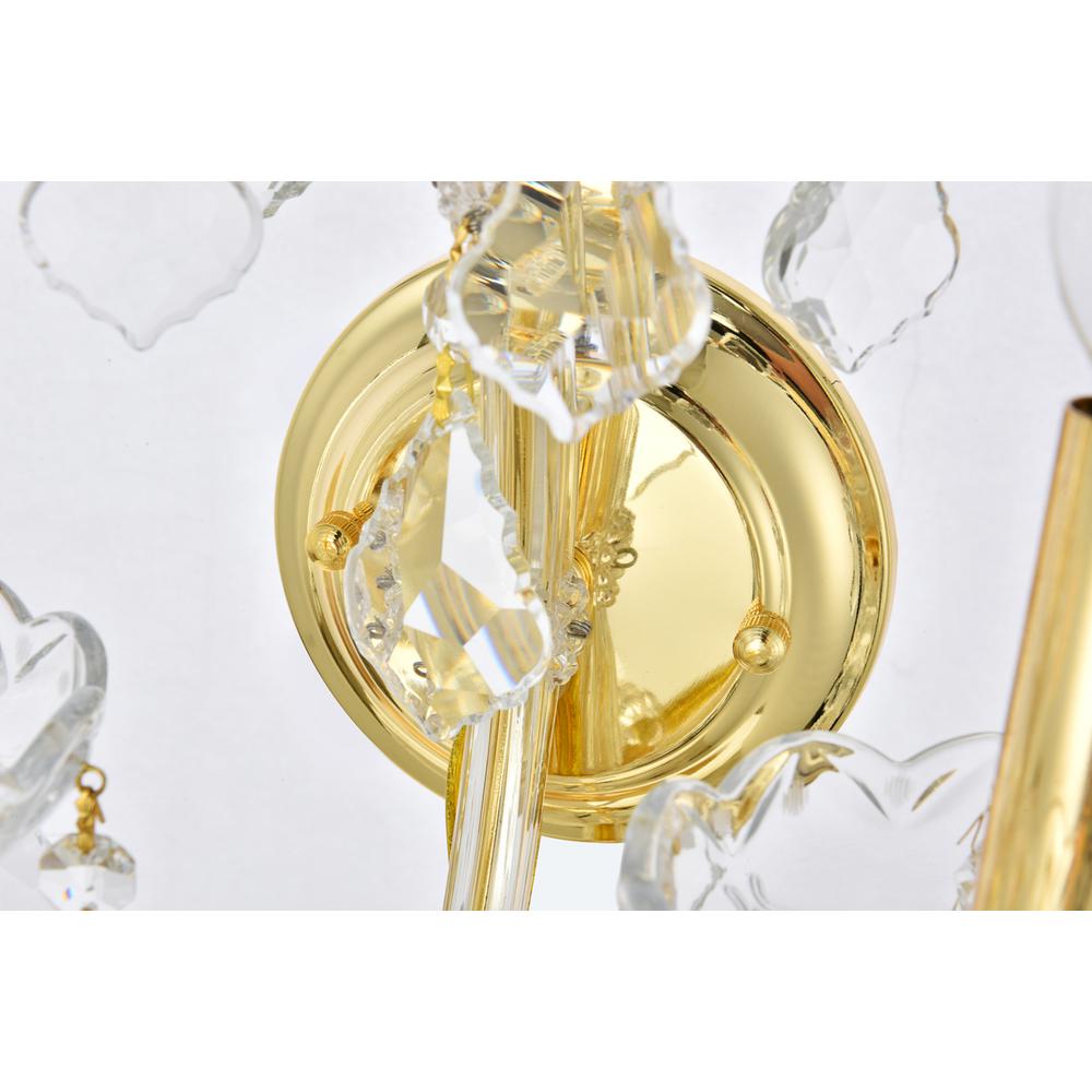Maria Theresa 5 light Gold Wall Sconce Clear Royal Cut Crystal. Picture 4