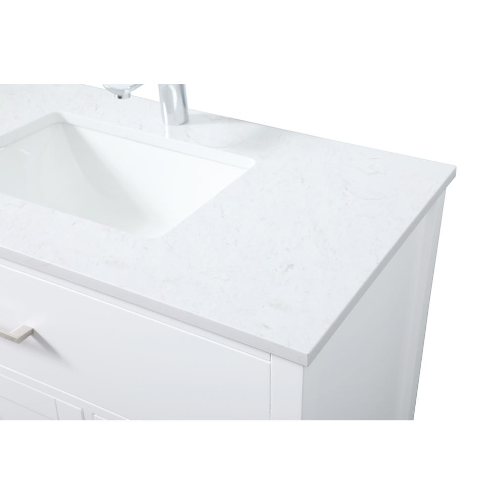 36 Inch SIngle Bathroom Vanity In White. Picture 11