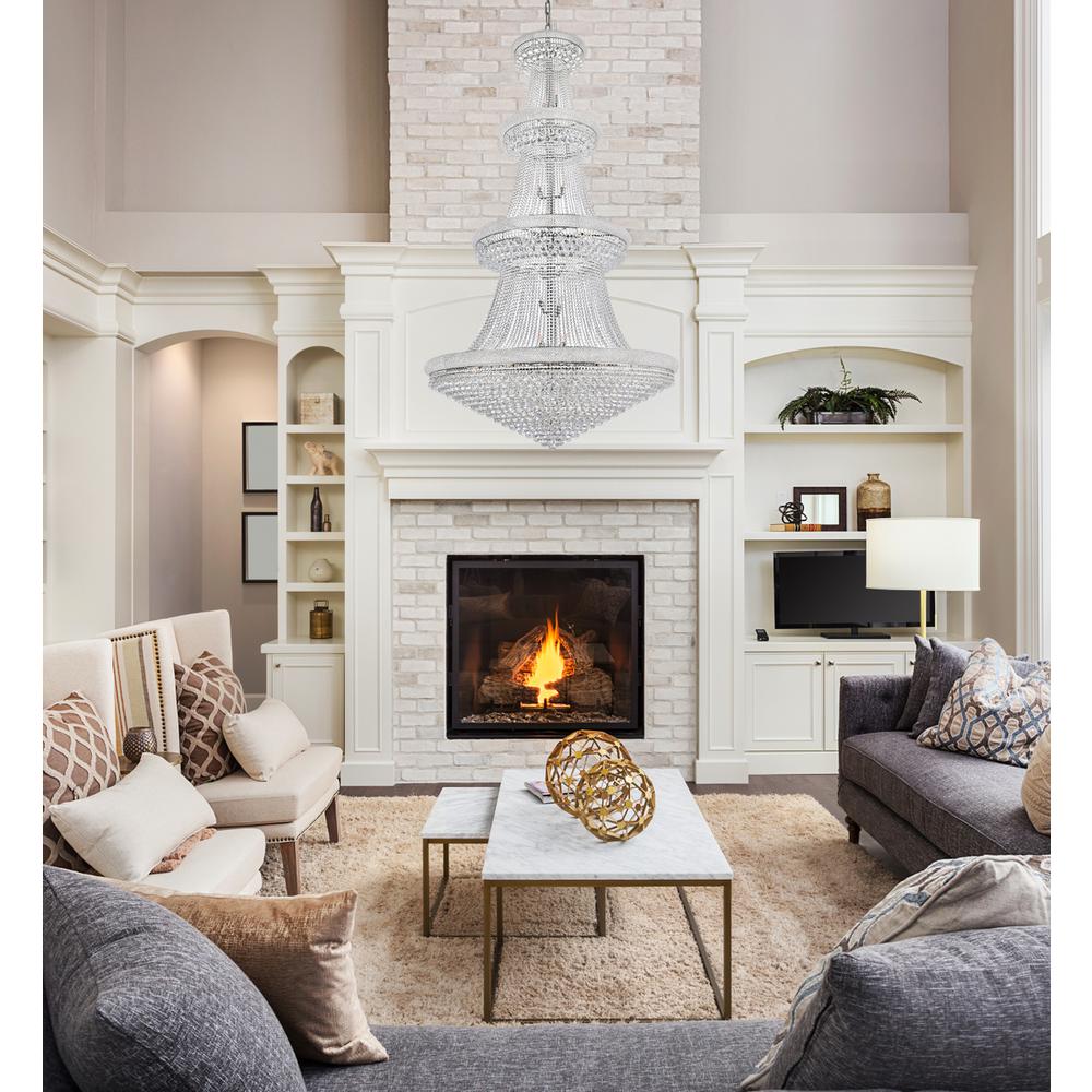 Primo 48 light Chrome Chandelier Clear Royal Cut Crystal. Picture 8