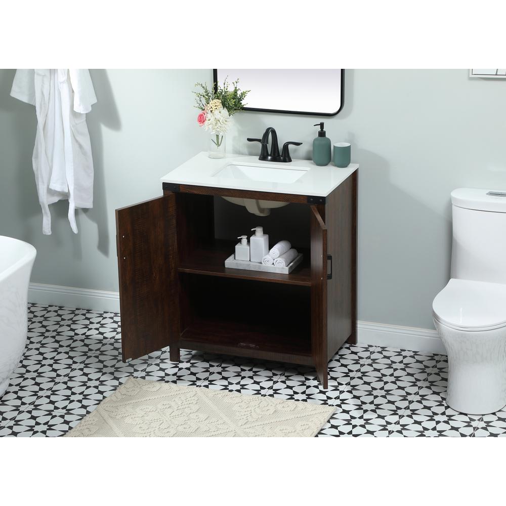 30 inch Single bathroom vanity in expresso. Picture 3