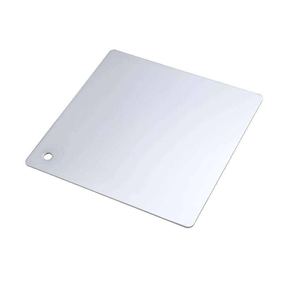 Metal Finish sample in chrome 6x6. Picture 2