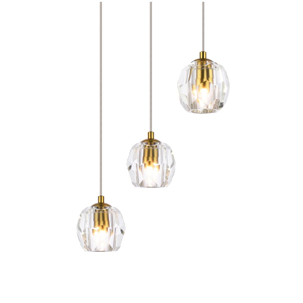 Eren 3 lights Gold pendant. Picture 2