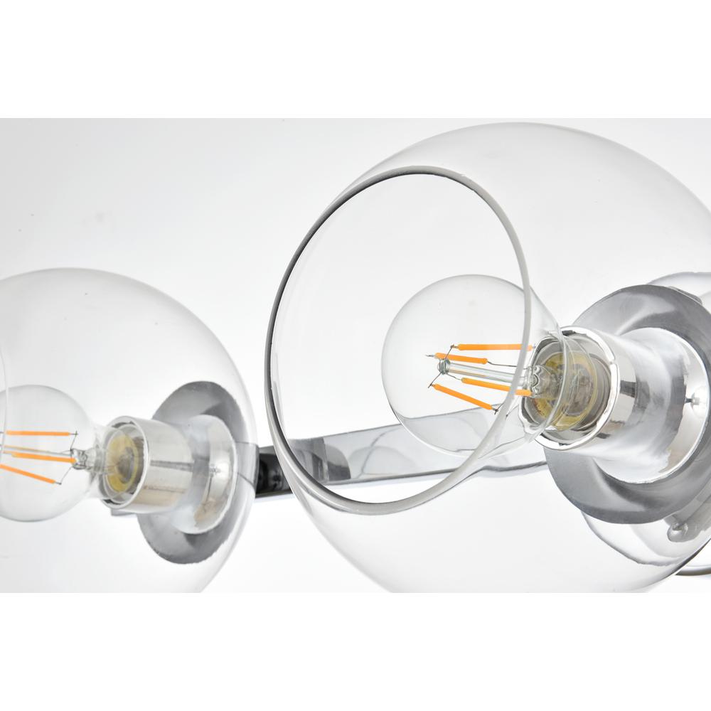 Rogelio 3 light Chrome and Clear Bath Sconce. Picture 4