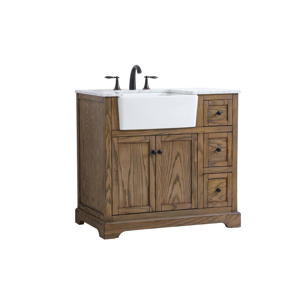 36 inch Single bathroom vanity in driftwood. Picture 7