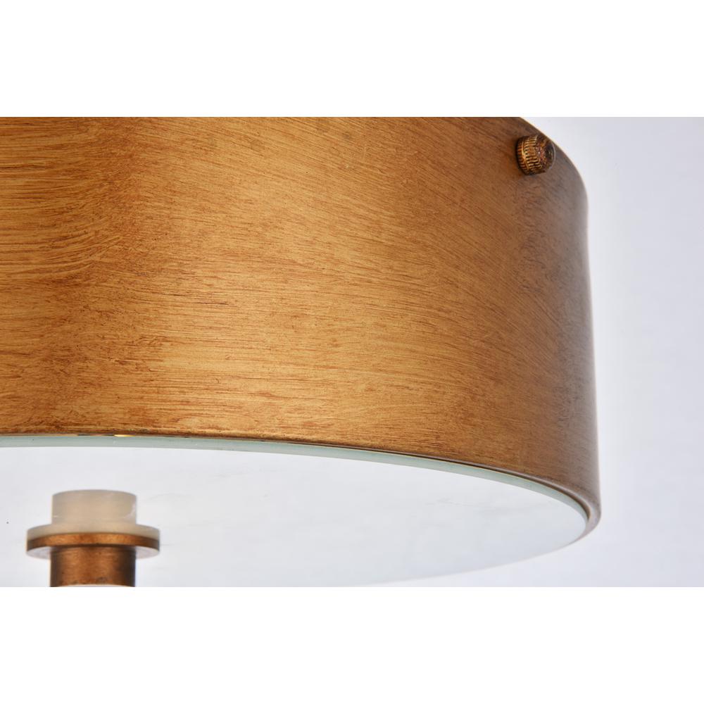 Hazen 2 light 12 inch Vintage Gold flush mount. Picture 3