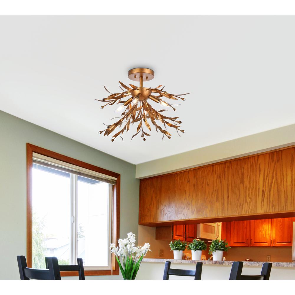 Priscilla 18.5 inch flush mount in gold leaf. Picture 8