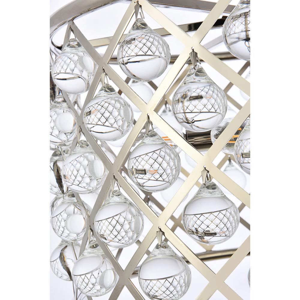 Madison 6 light polished nickel Pendant Clear Royal Cut Crystal. Picture 4
