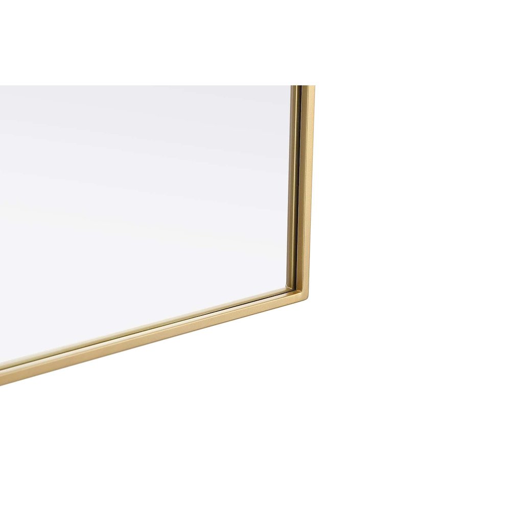 Notched Metal Mirror 22x30 inch in Brass. Picture 4