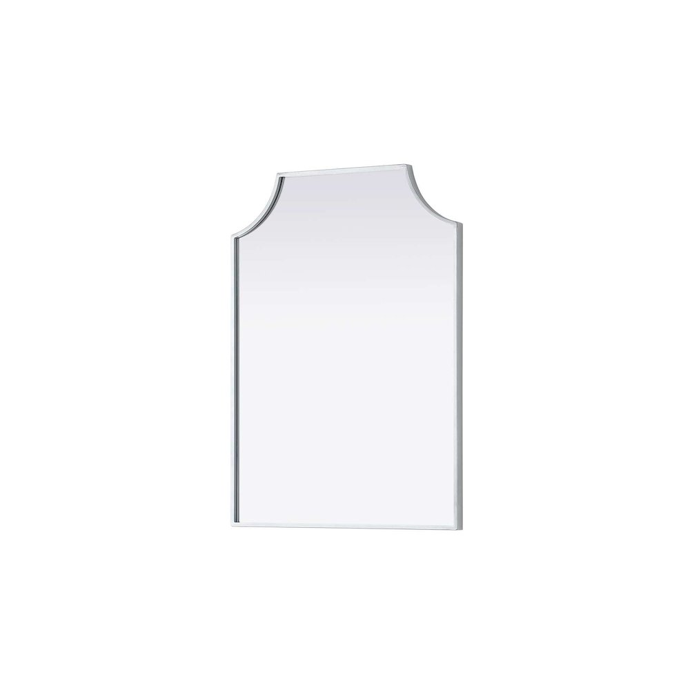 Notched Metal Mirror 22x30 inch in Silver. Picture 2