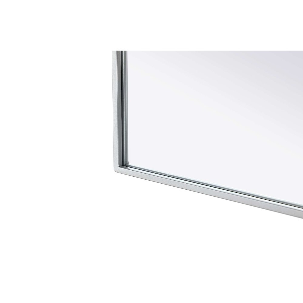 Notched Metal Mirror 22x30 inch in Silver. Picture 4