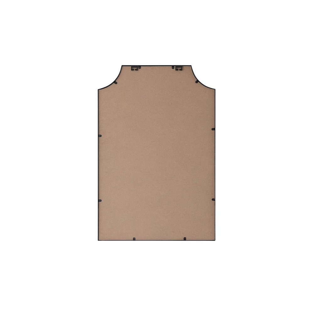 Notched Metal Mirror 24x36 inch in Black. Picture 5