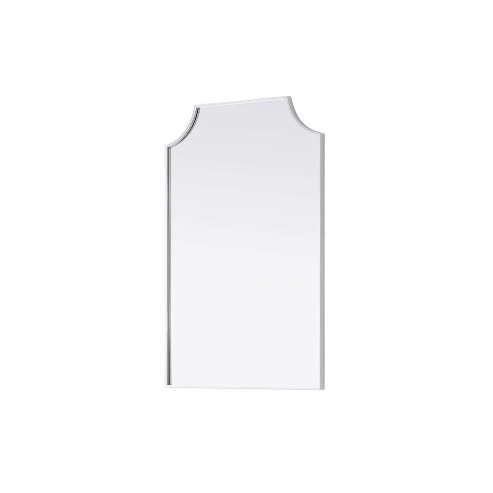 Notched Metal Mirror 24x36 inch in Silver. Picture 2