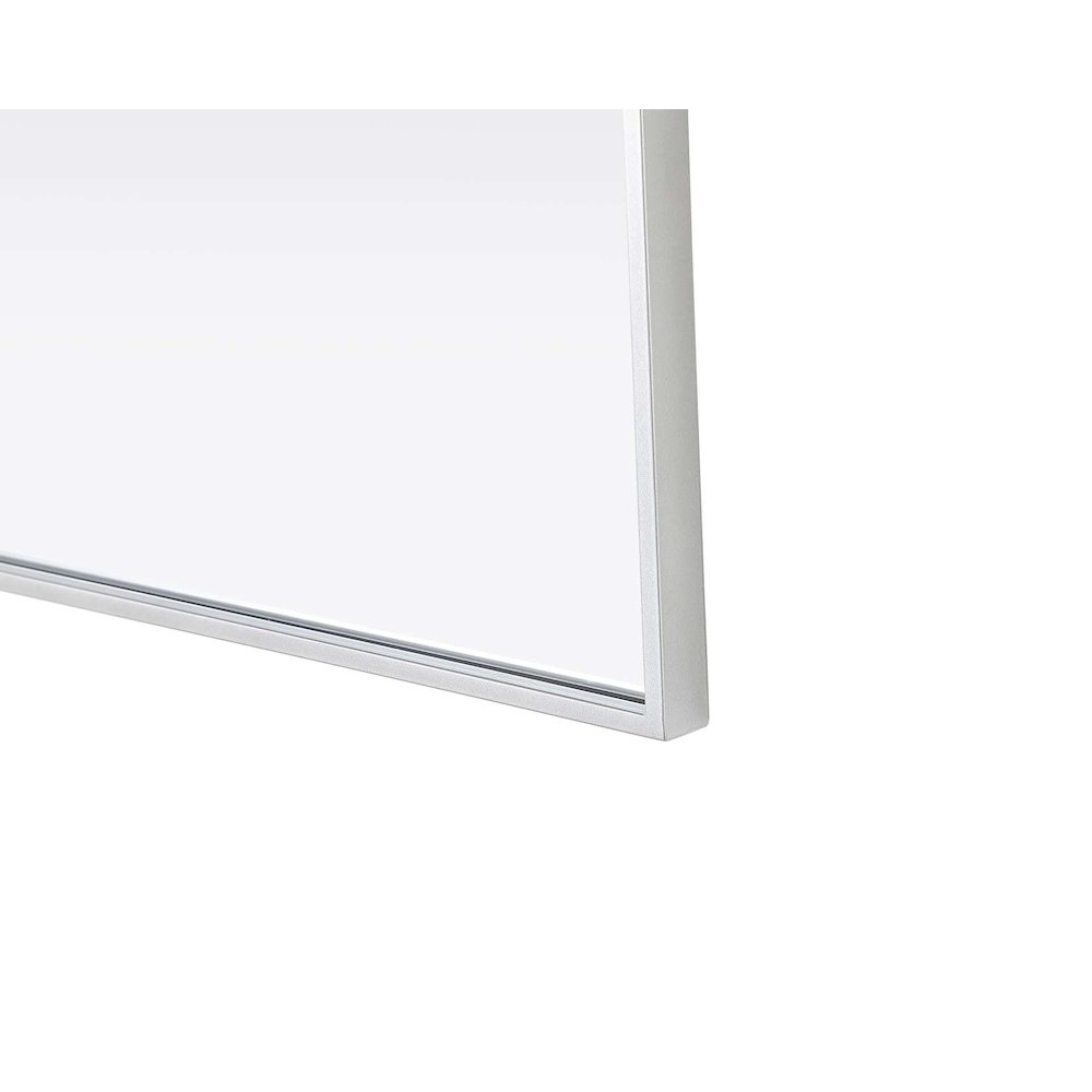 Notched Metal Mirror 24x36 inch in Silver. Picture 4