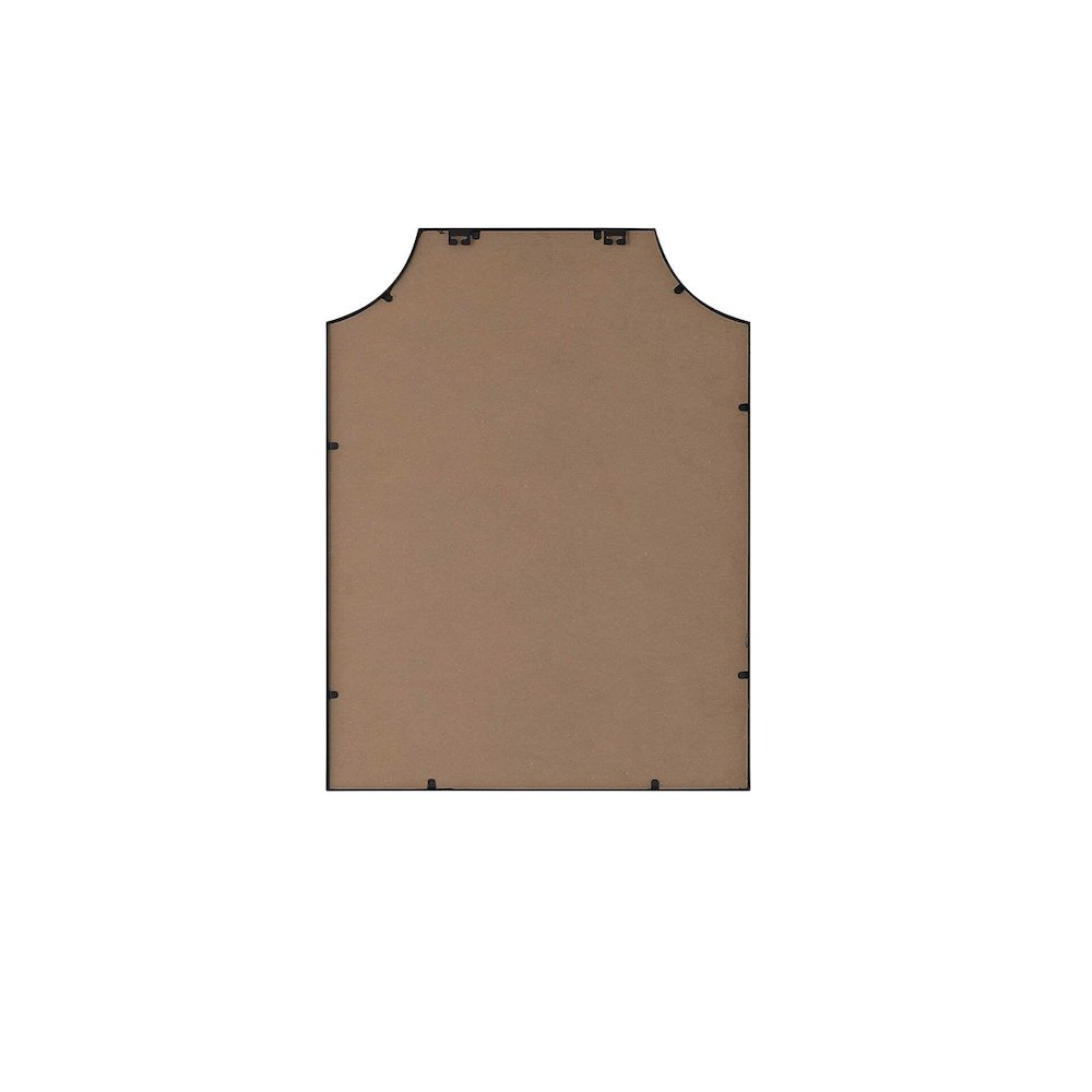 Notched Metal Mirror 27x36 inch in Black. Picture 5
