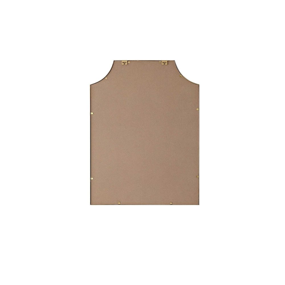 Notched Metal Mirror 27x36 inch in Brass. Picture 5