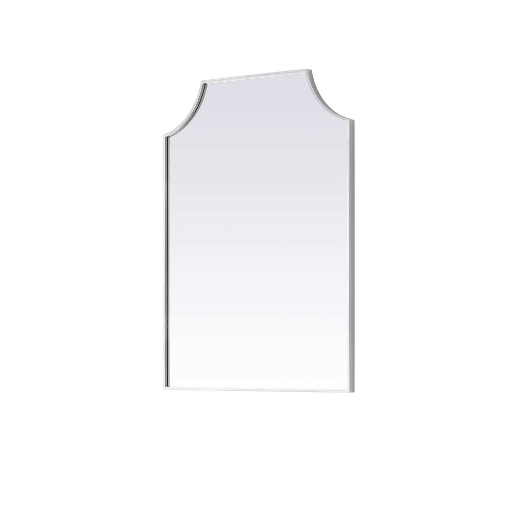 Notched Metal Mirror 27x36 inch in Silver. Picture 2