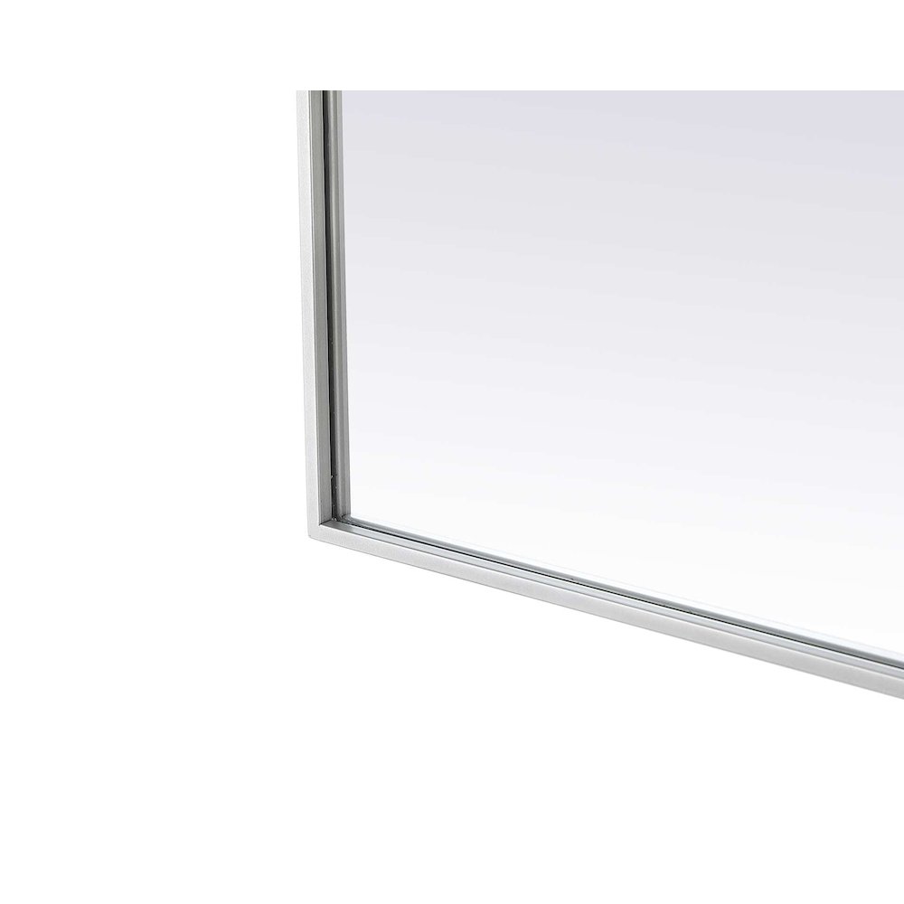 Notched Metal Mirror 27x36 inch in Silver. Picture 4