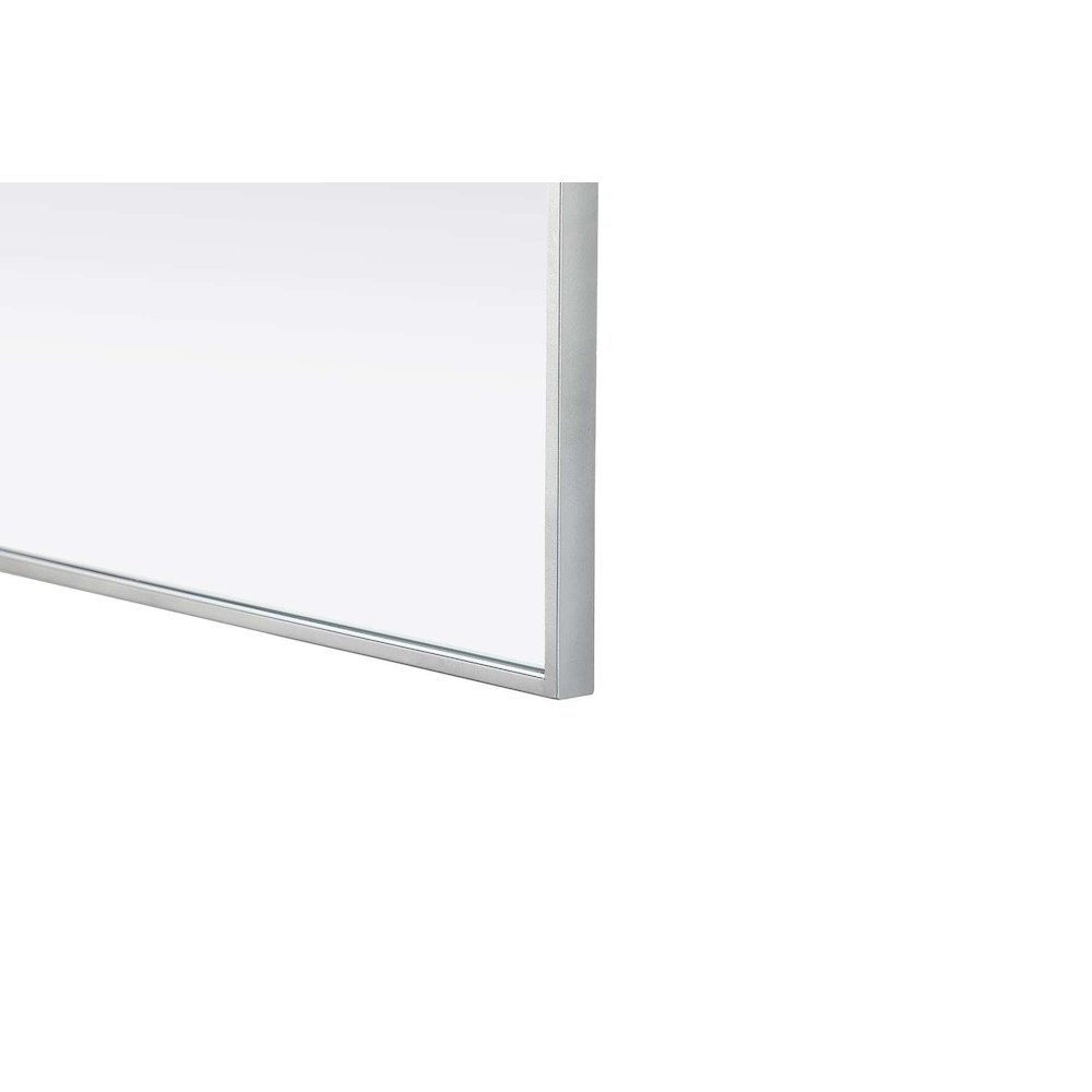 Notched Metal Mirror 27x42 inch in Silver. Picture 4