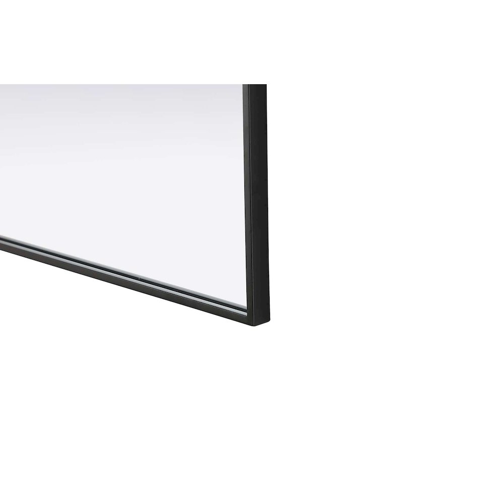 Notched Metal Mirror 30x36 inch in Black. Picture 4