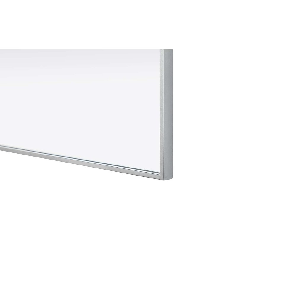 Notched Metal Mirror 30x42 inch in Silver. Picture 4