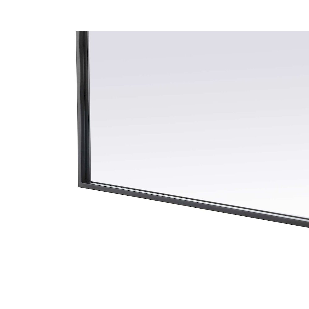 Notched Metal Mirror 36x42 inch in Black. Picture 4