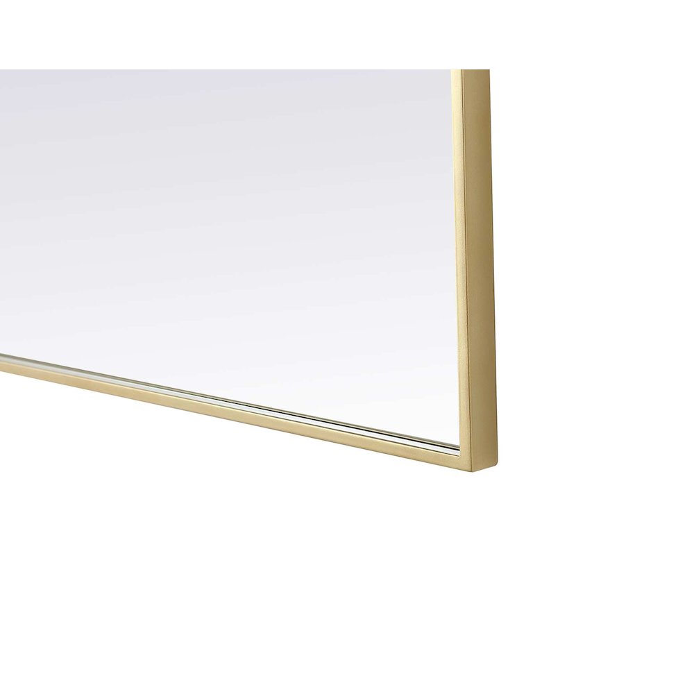 Notched Metal Mirror 36x42 inch in Brass. Picture 4
