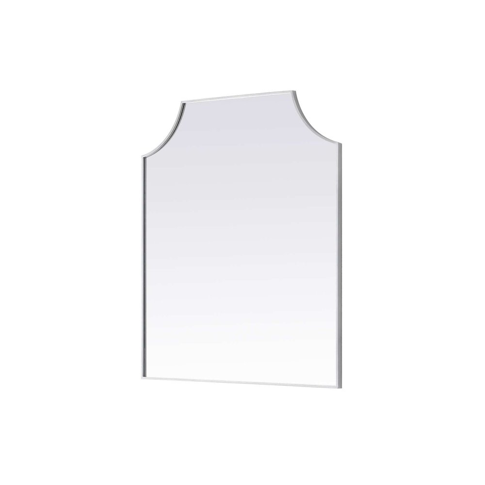 Notched Metal Mirror 36x42 inch in Silver. Picture 2
