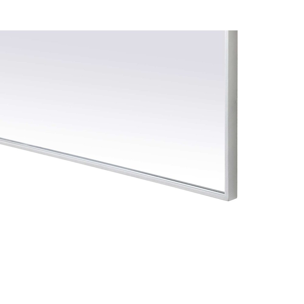 Notched Metal Mirror 36x42 inch in Silver. Picture 4