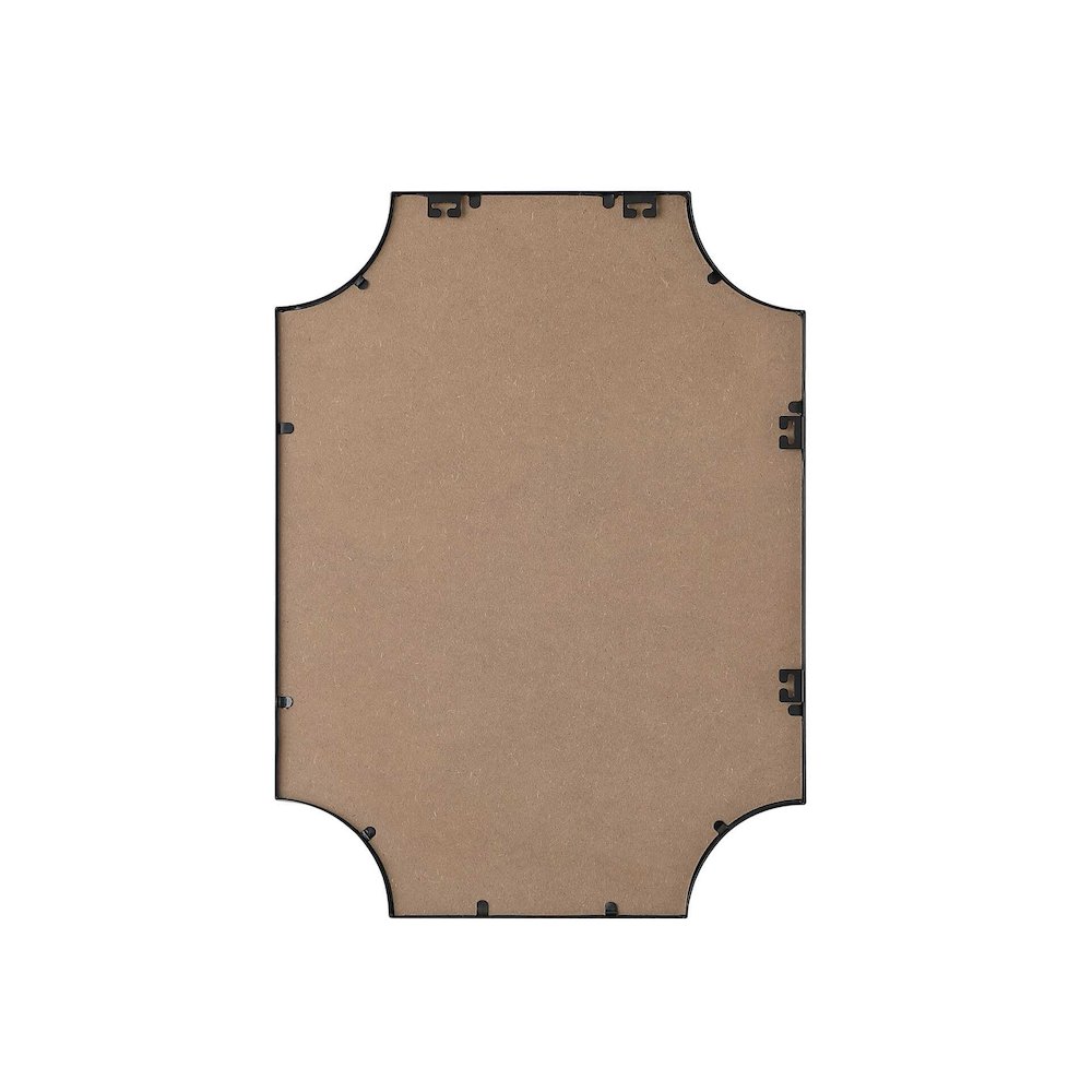 Notched Metal Mirror 22x30 inch in Black. Picture 7