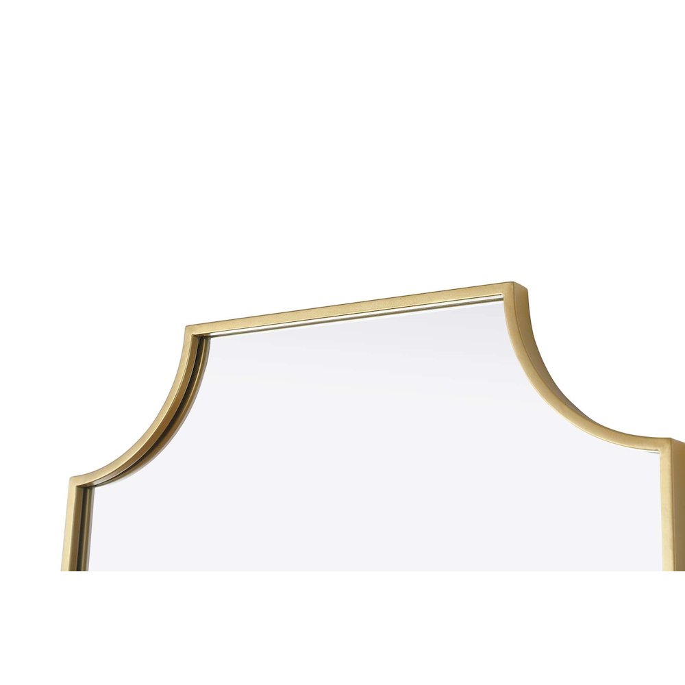 Notched Metal Mirror 22x30 inch in Brass. Picture 5