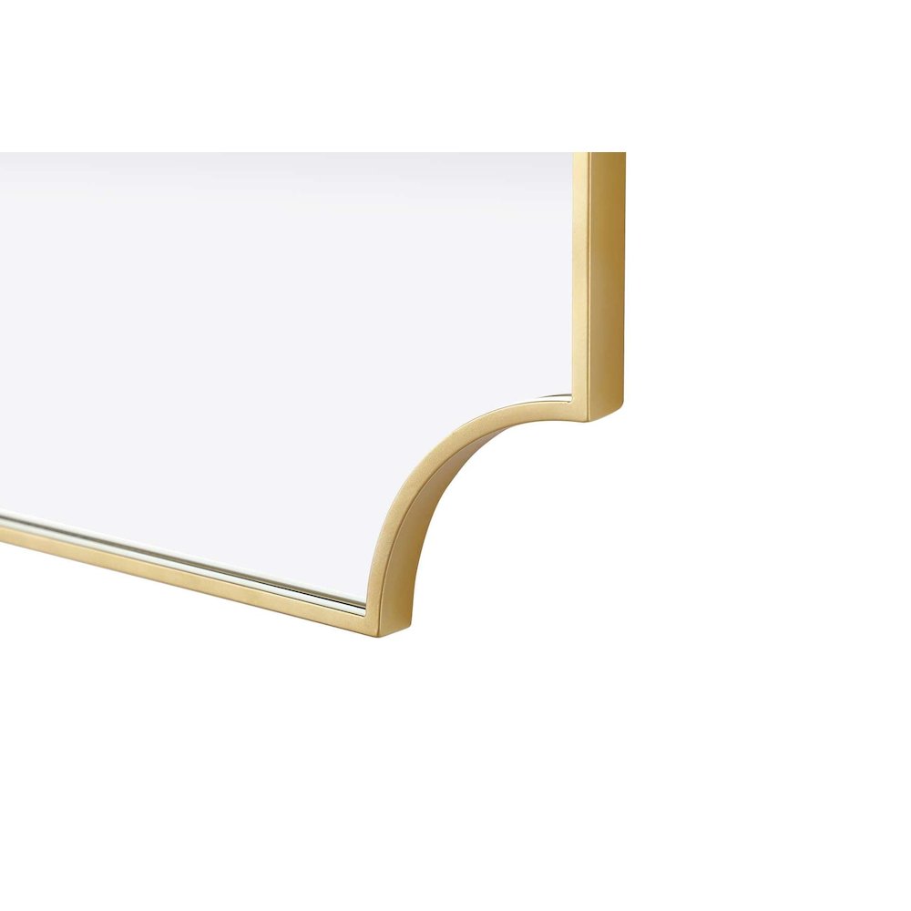 Notched Metal Mirror 22x30 inch in Brass. Picture 6