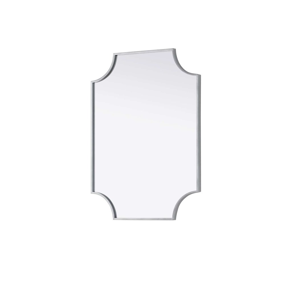 Notched Metal Mirror 22x30 inch in Silver. Picture 2