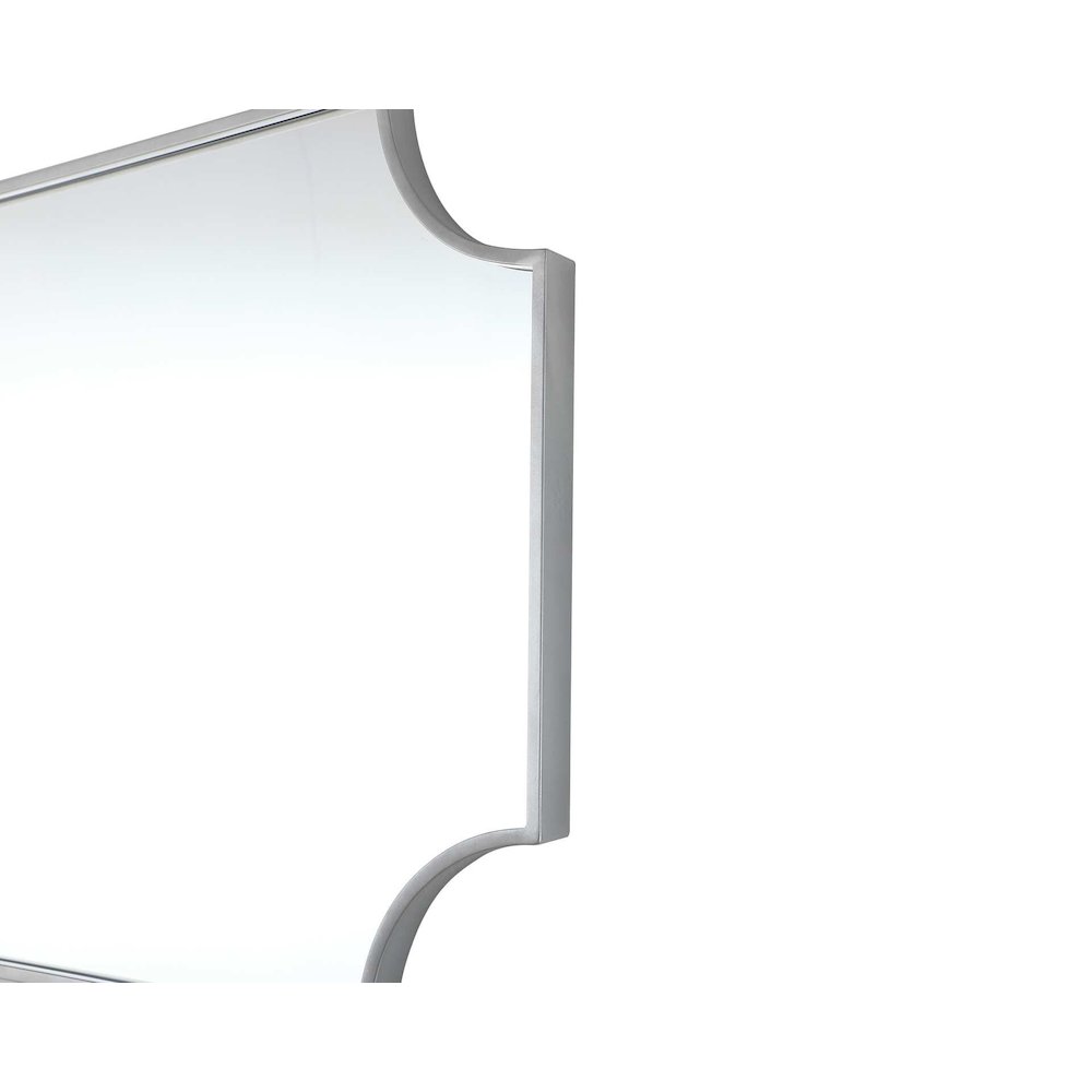 Notched Metal Mirror 22x30 inch in Silver. Picture 5